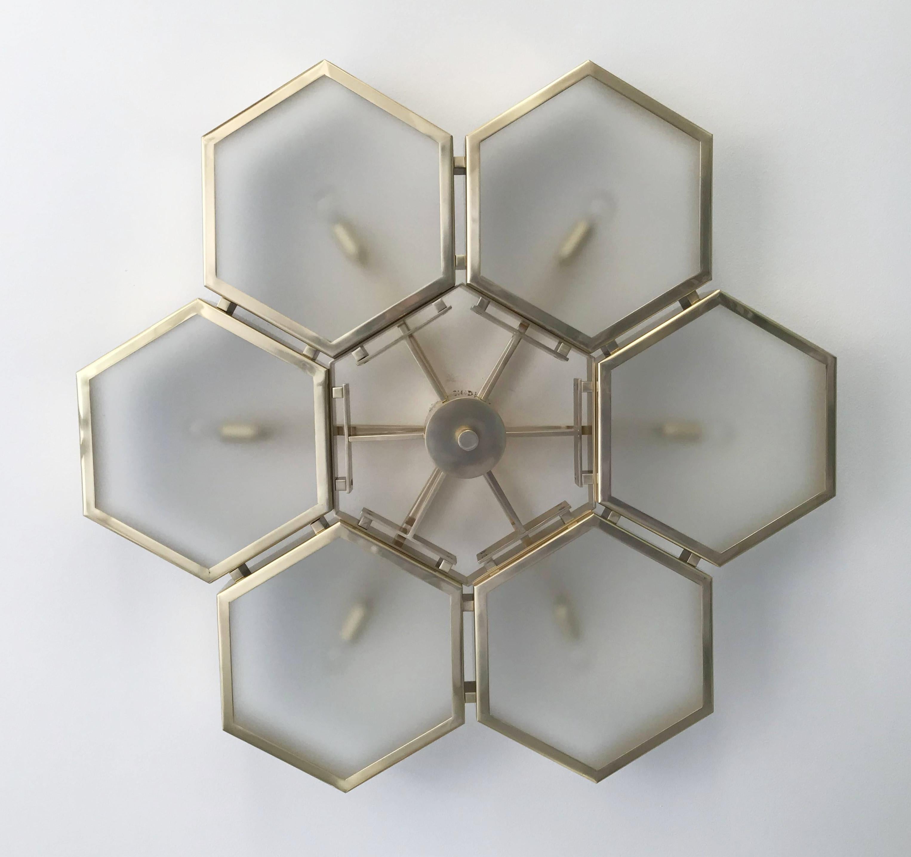 Mid-Century Modern Esagoni Flush Mount by Fabio Ltd