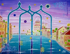 Venice original oil color surreal artwork, Painting, Oil on Canvas