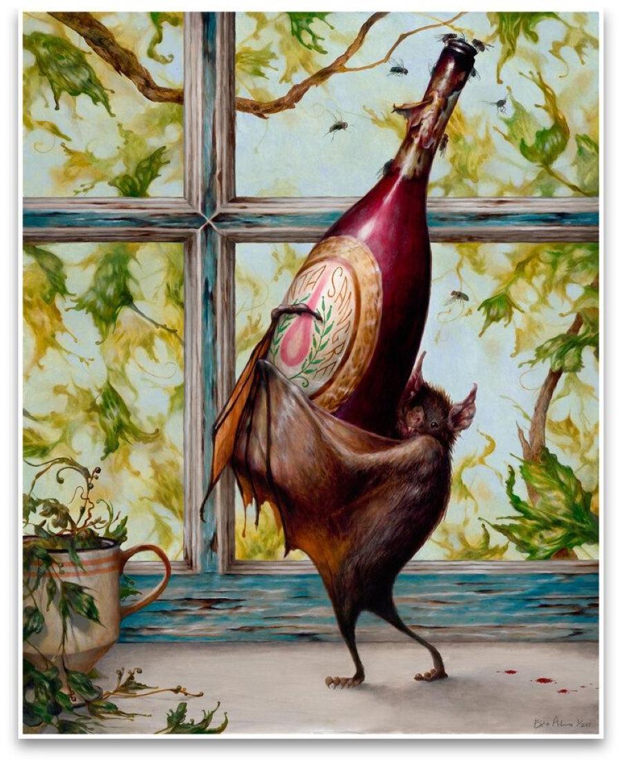 Wino II Signed and Numbered Screenprint - Print by Esao Andrews