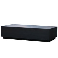 Esau Solid Walnut Coffee Table In Charcoal Finish