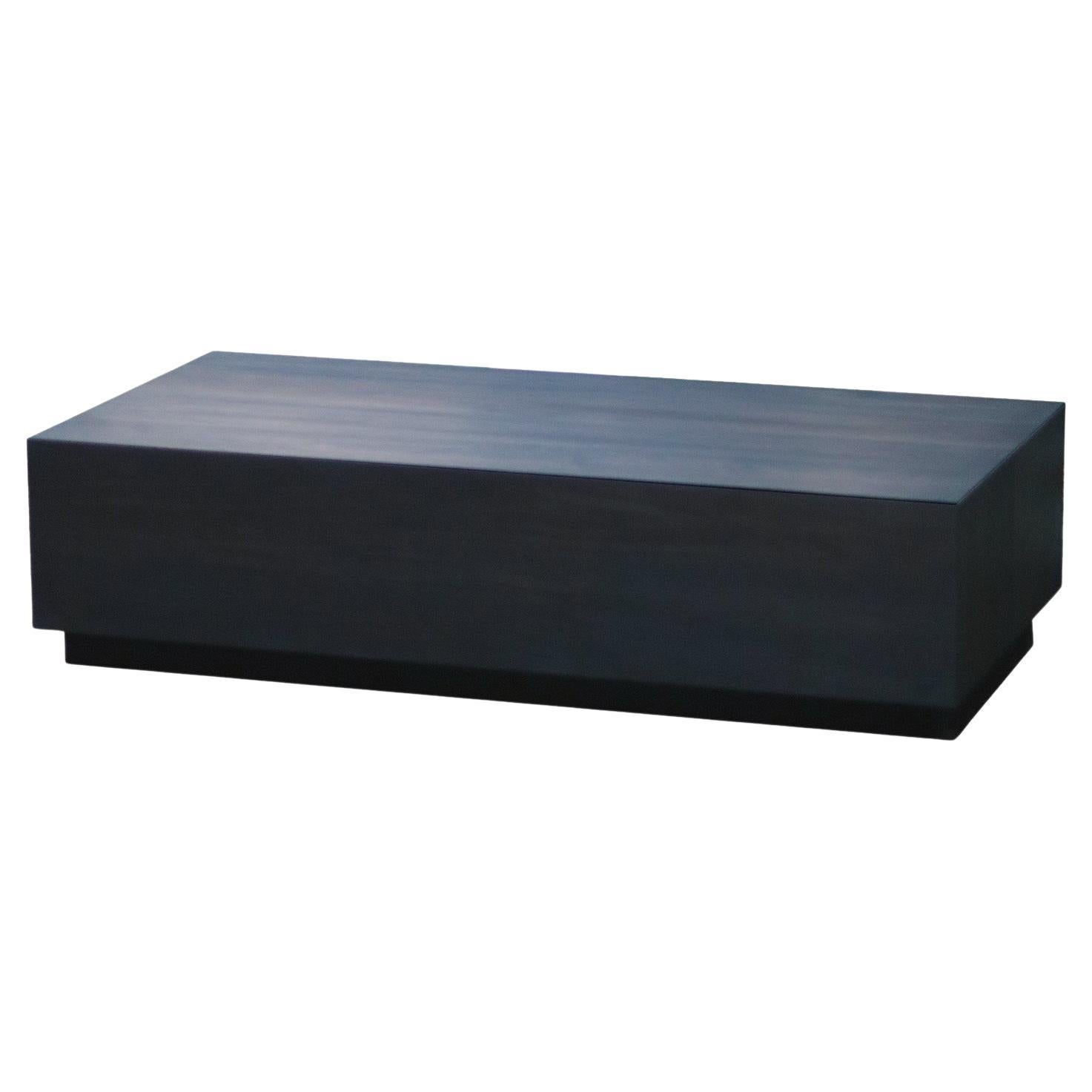 Esau Solid Walnut Coffee Table In Charcoal Finish