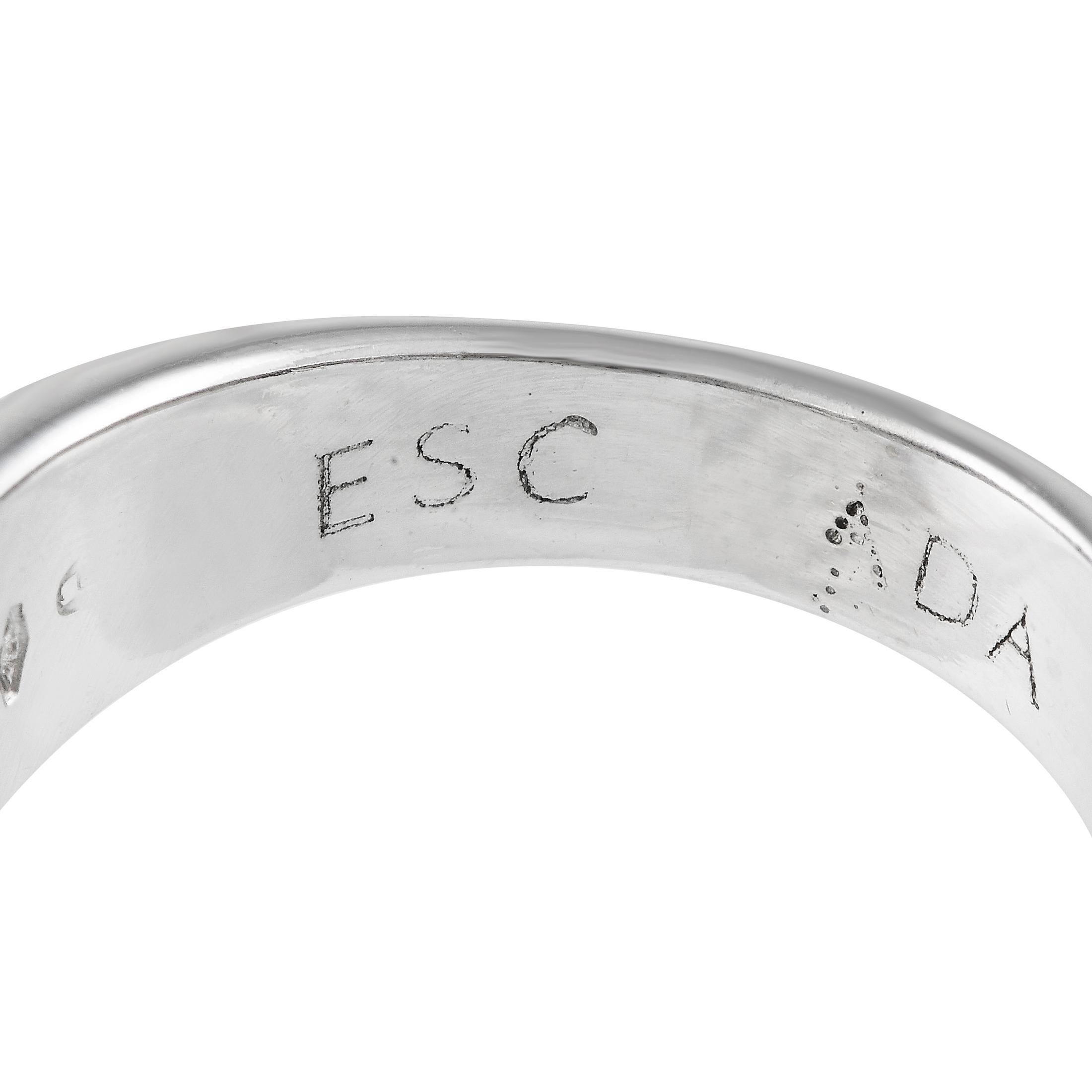 Escada Ring aus 18 Karat Weißgold mit 4,19 Karat Diamanten im Zustand „Hervorragend“ in Southampton, PA