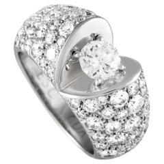 Escada 18k White Gold 4.19 Carat Diamond Ring