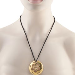 Escada 18K Gelbgold 0,75ct Diamant-Anhänger Halskette ES19-040926