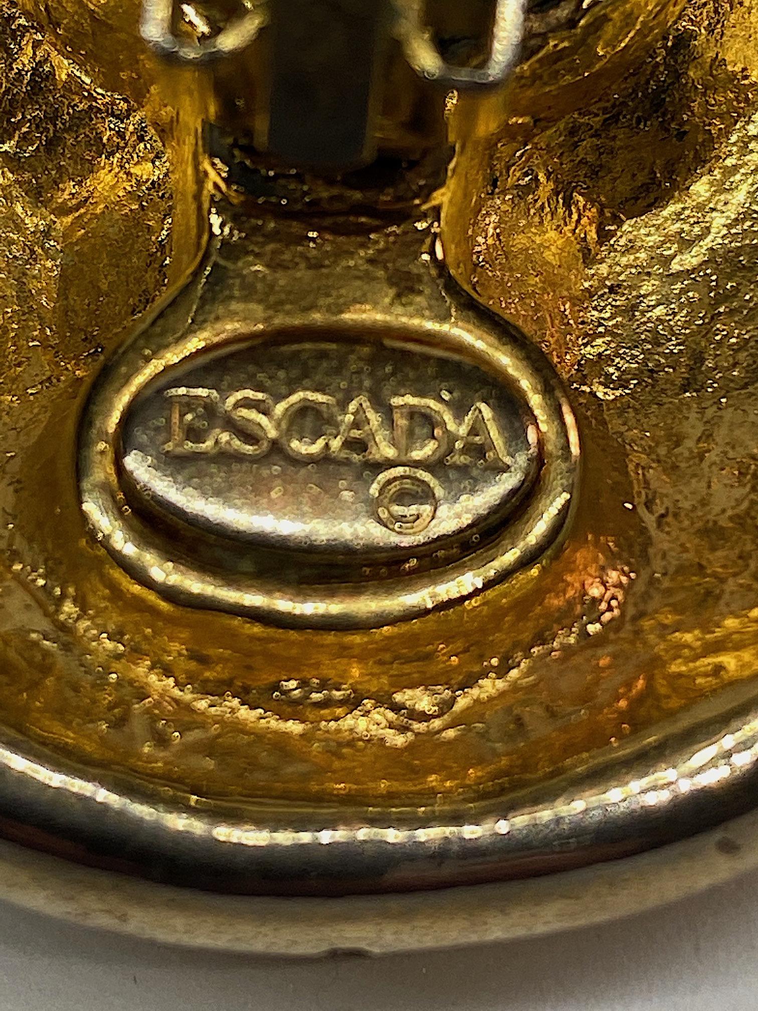 Escada 1980s Buttoms Earrings 10