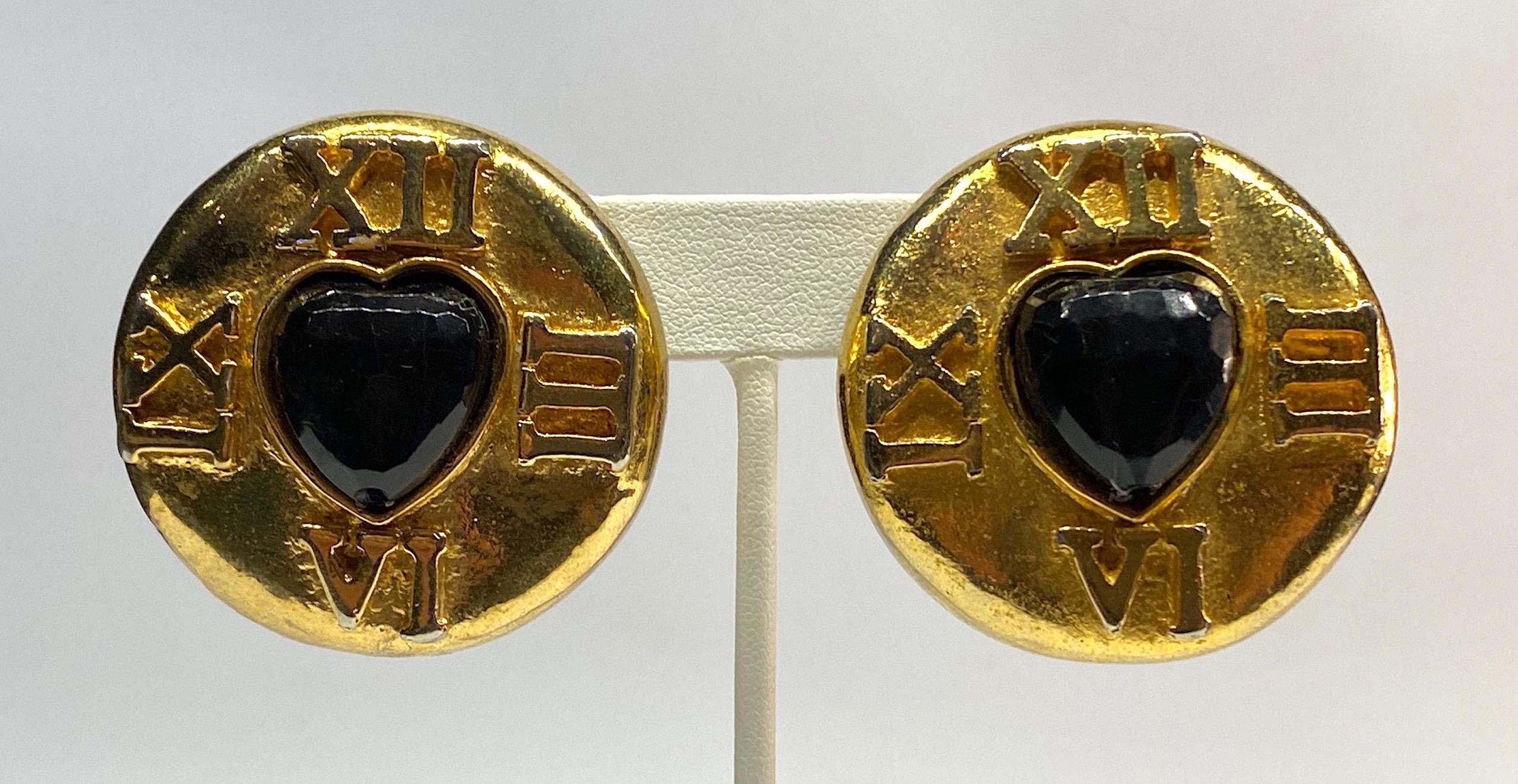 Escada 1980s Buttoms Earrings In Good Condition In New York, NY