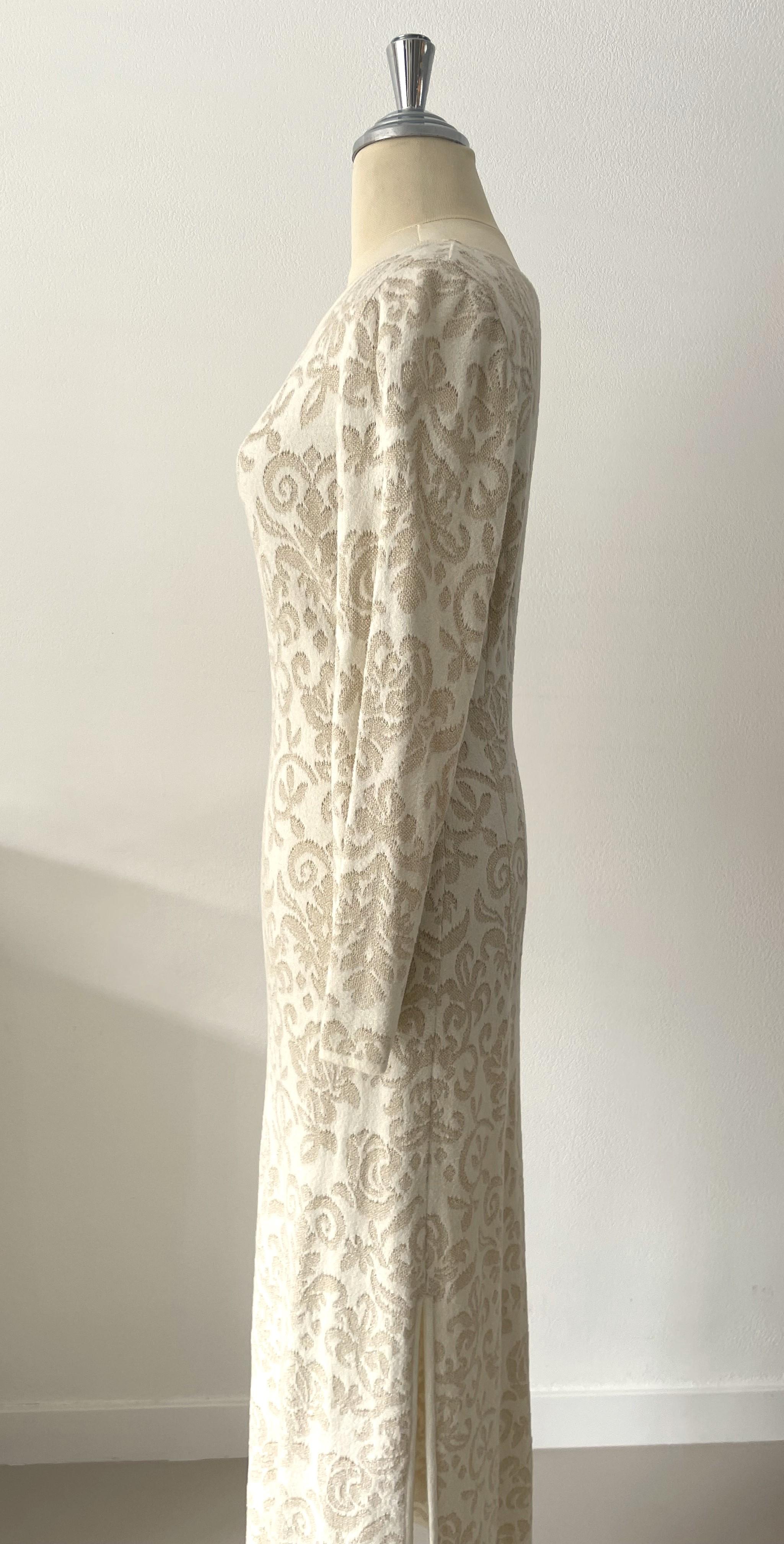 Escada 1990's stunning set of long dress & long cardigan by Margaretha Ley In Excellent Condition For Sale In 'S-HERTOGENBOSCH, NL