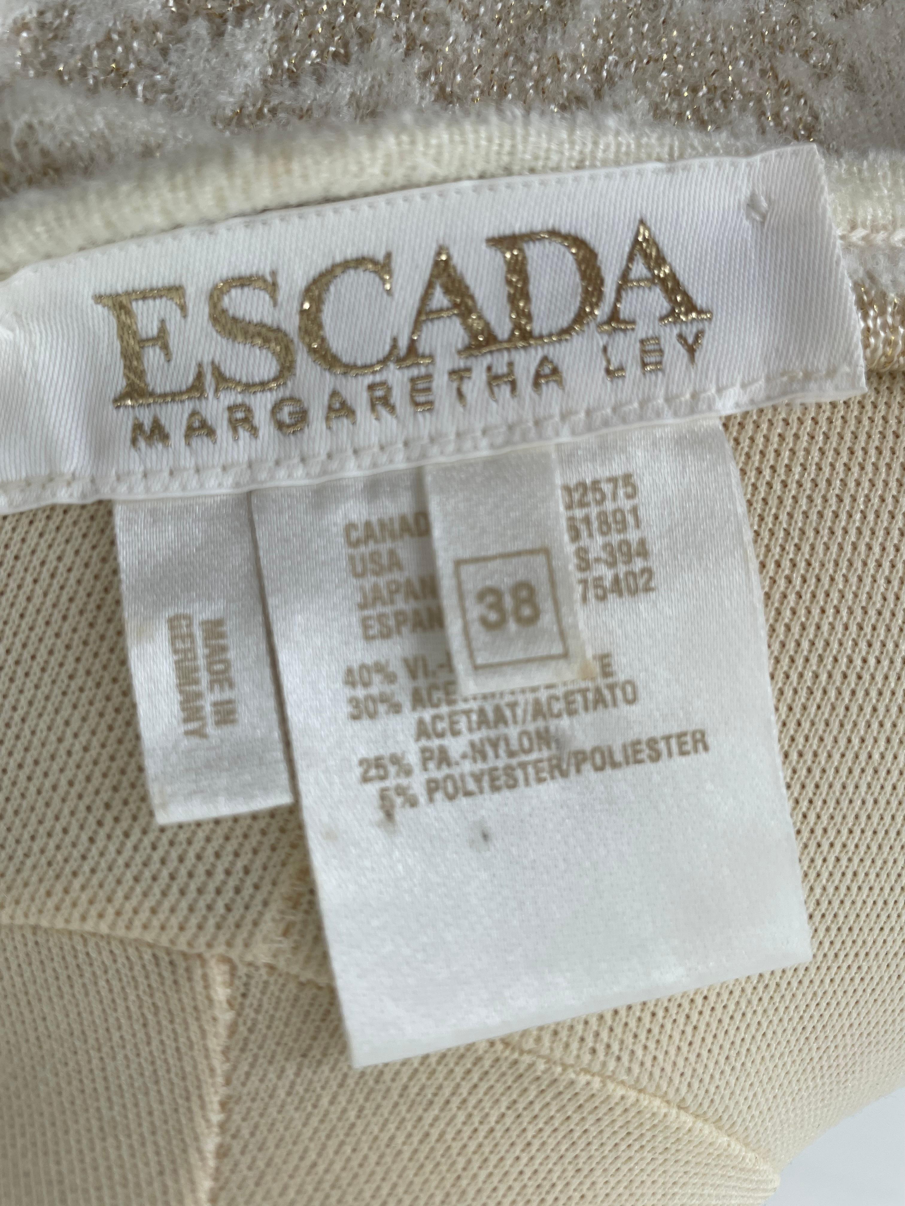 Escada 1990's stunning set of long dress & long cardigan by Margaretha Ley For Sale 2