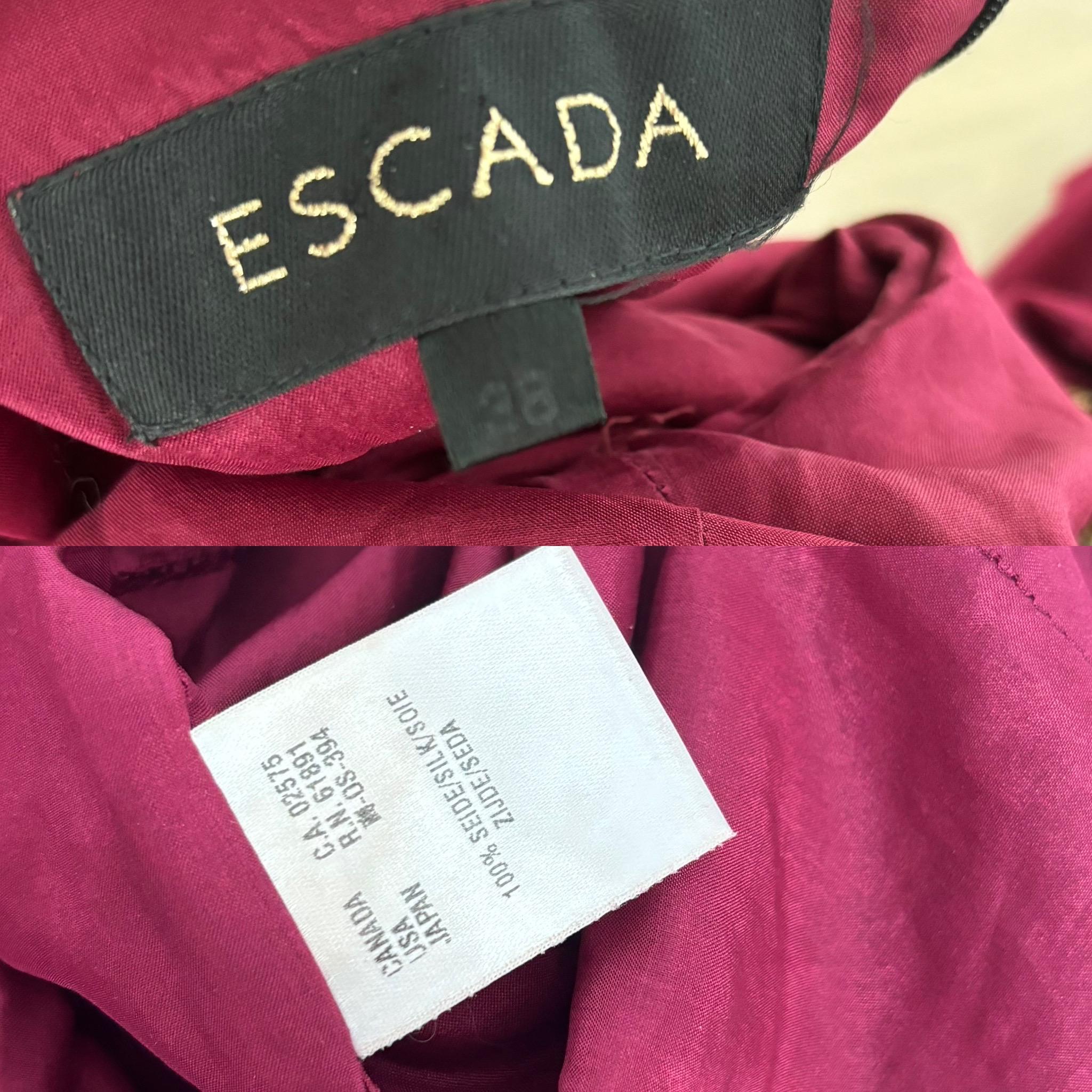 ESCADA 2001 Mini abito vintage con maniche a campana e perline in vendita 1