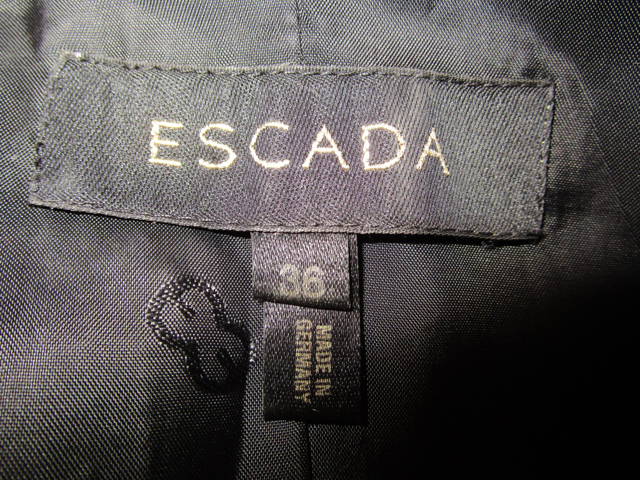 ESCADA 3-piece Set MINK Trim Black Blazer Skirt Tank Top Jacket Sz 36/ US6 For Sale 4