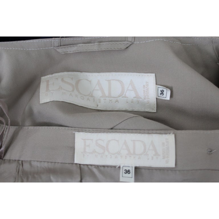 Beige Tweed Spring Skirt Suit by Escada main image 1