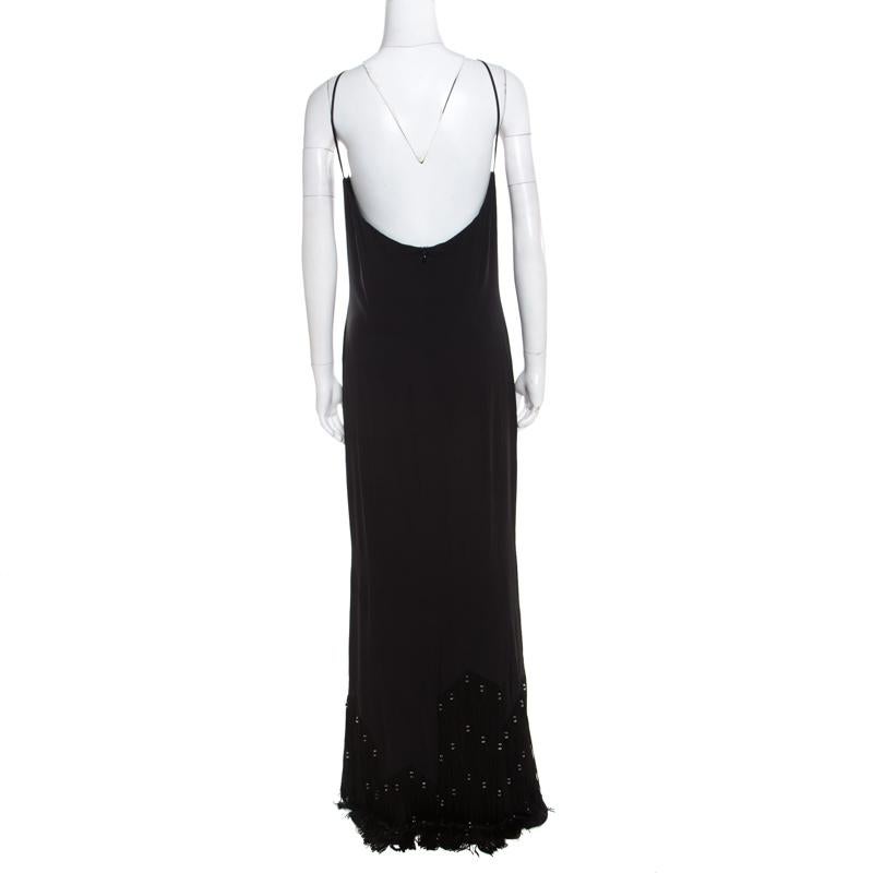 black crepe silk dress