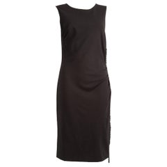 Escada Black Embellished Detail Knee Length Dress Size M