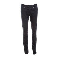 Escada Black Glitter Denim High Rise Straight Leg Jeans XL