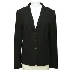 ESCADA blazer-coat à manches longues boutons et col en laine doublé, taille 38