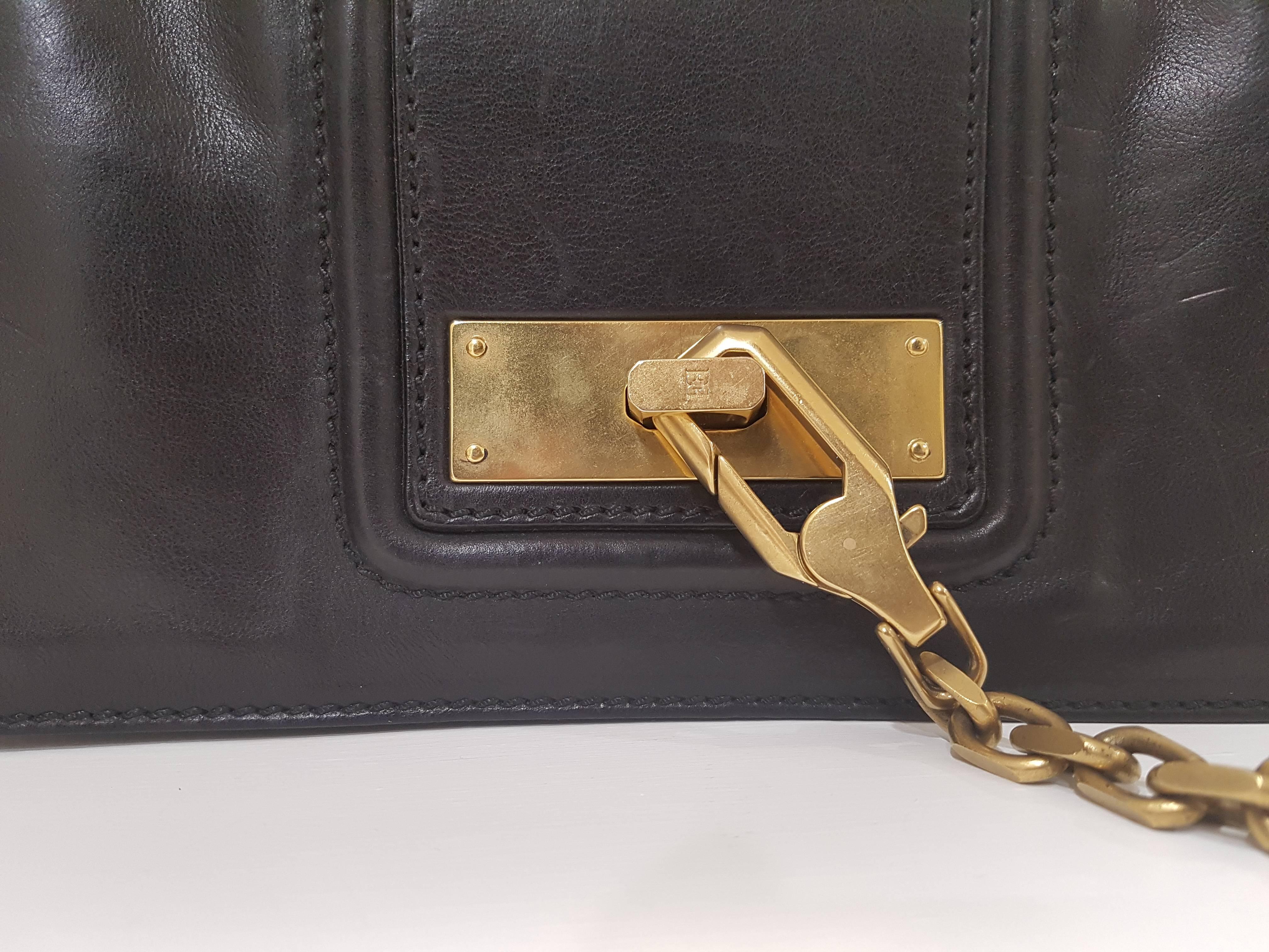 escada leather bag