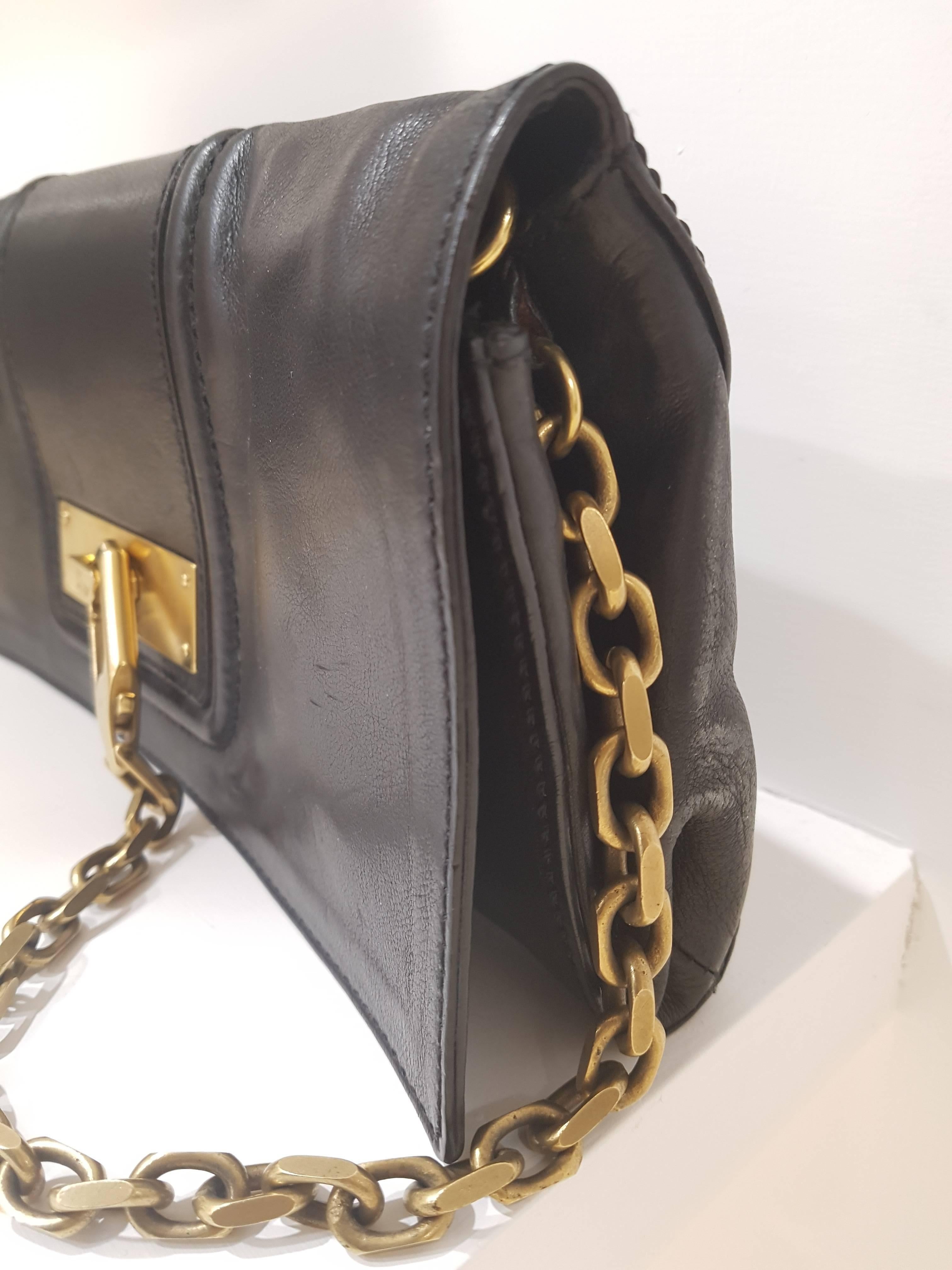 Escada Black Leather Bag 1