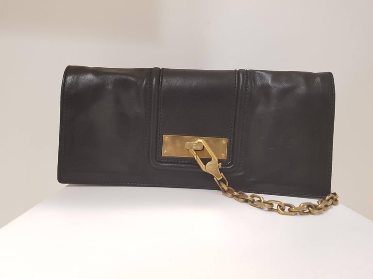 Escada Black Leather Bag at 1stDibs | escada leather bag