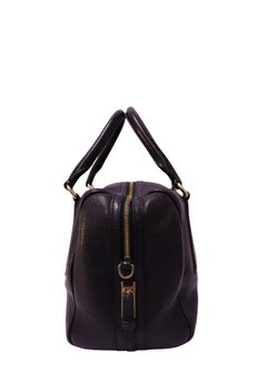 Bolso de cuero negro con asa superior de Escada