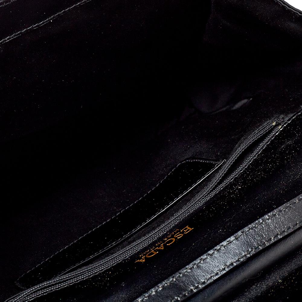 Escada Schwarz Leder Top Handle Tasche 1