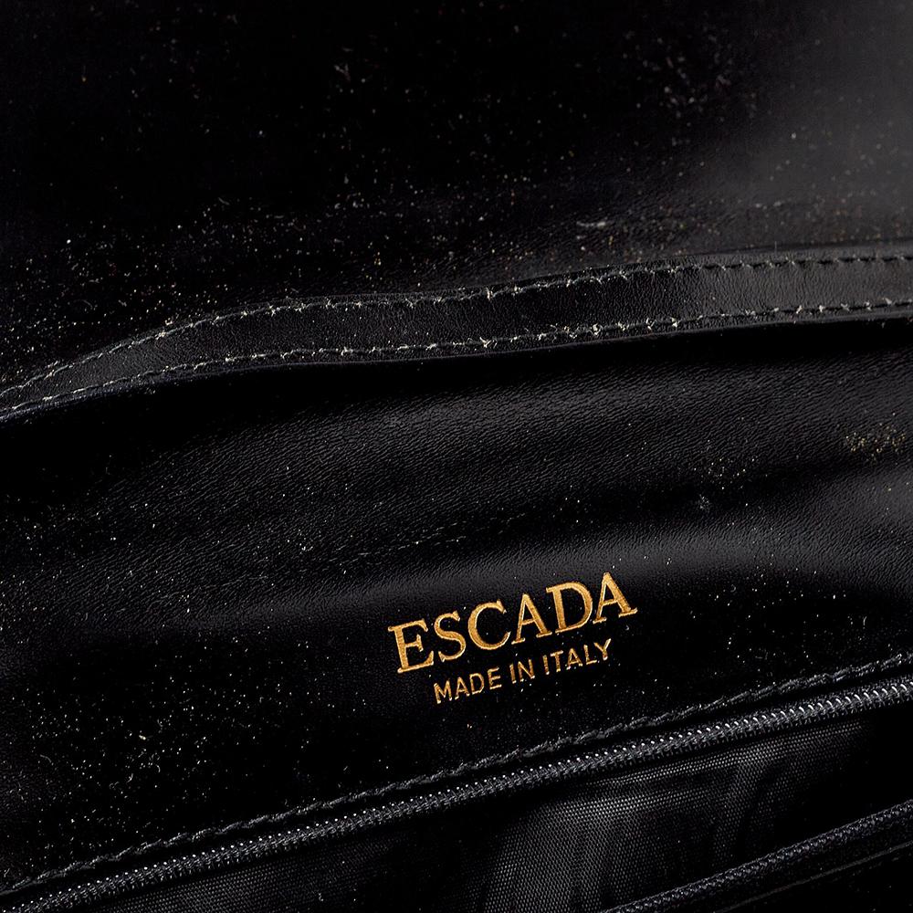 Escada Black Leather Top Handle Bag 3