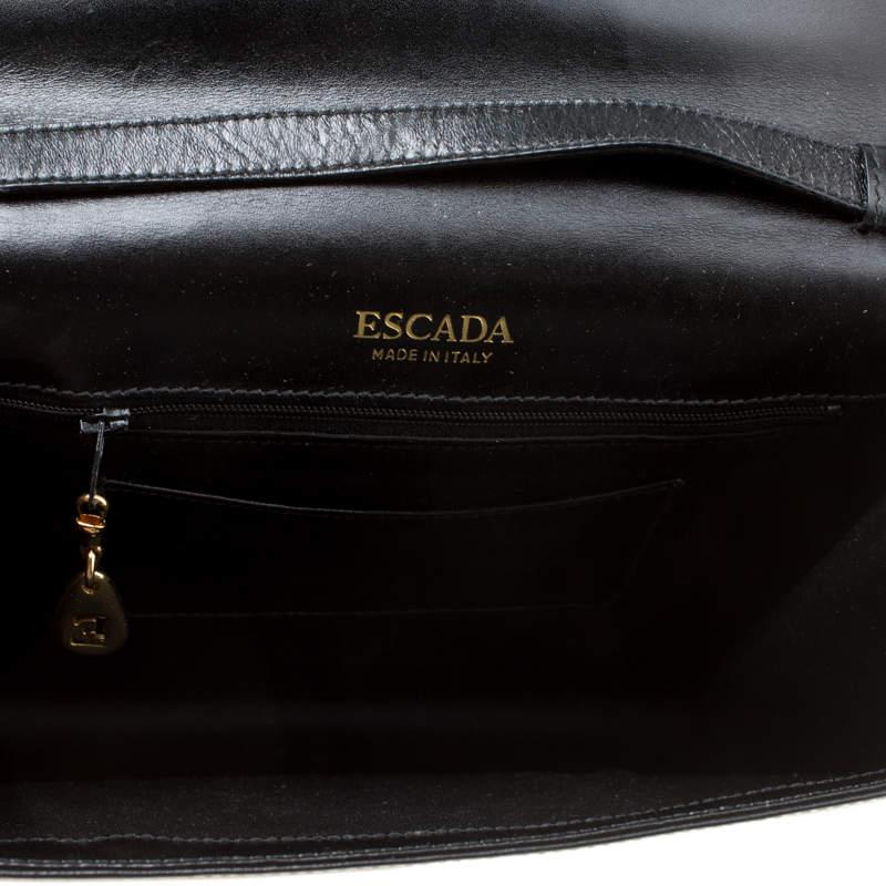 Escada Black/Pink Leather Shoulder Bag For Sale 1