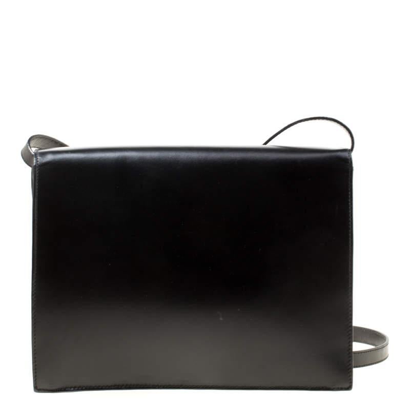 Escada Black/Pink Leather Shoulder Bag For Sale 4