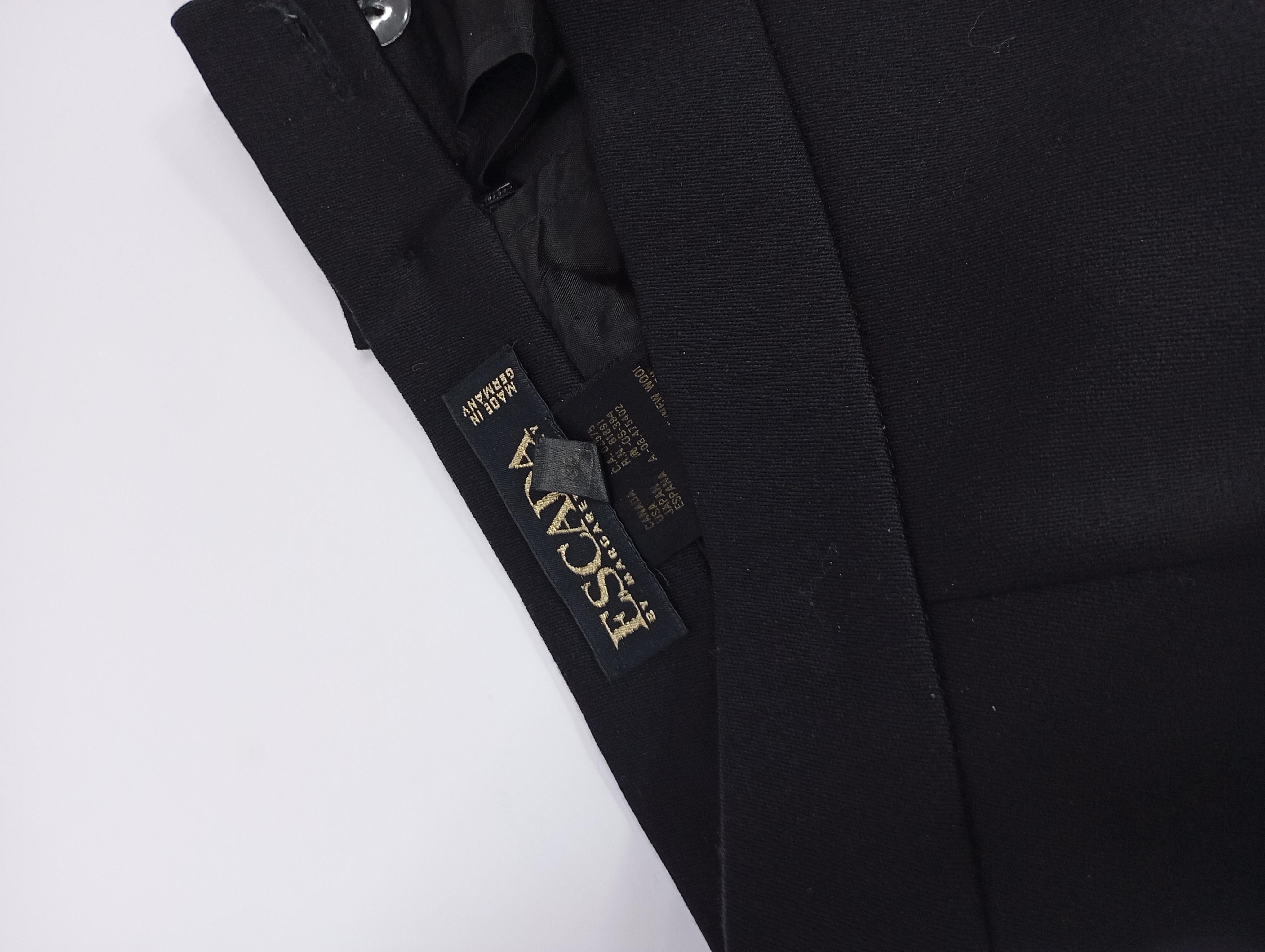 De las mujeres Escada Falda negra con dobladillo de volantes - EU 38