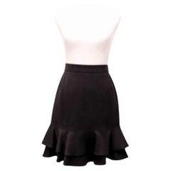 Escada Black Ruffled Hem Skirt - EU 38