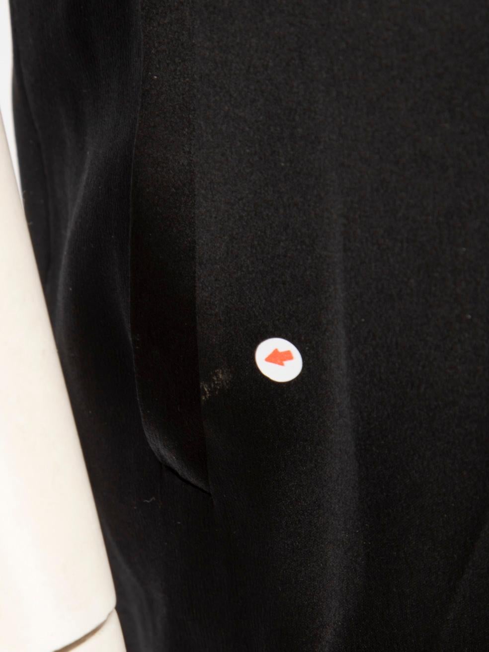 Escada Black Silk Tapered Trousers Size M For Sale 2