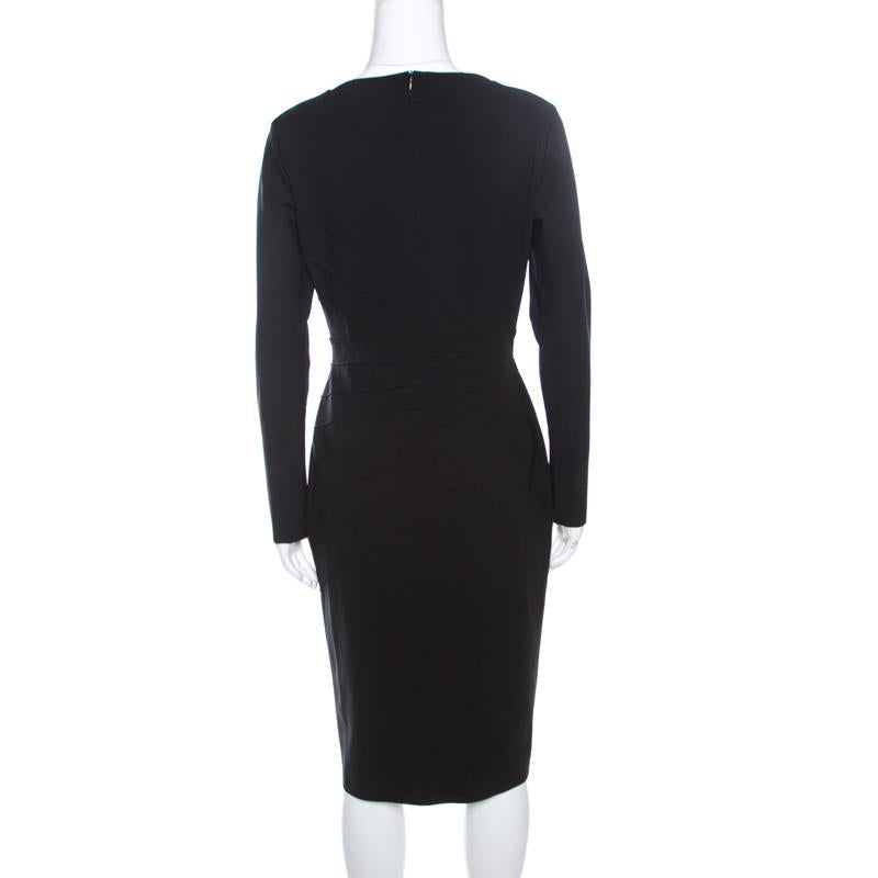 escada black and white dress
