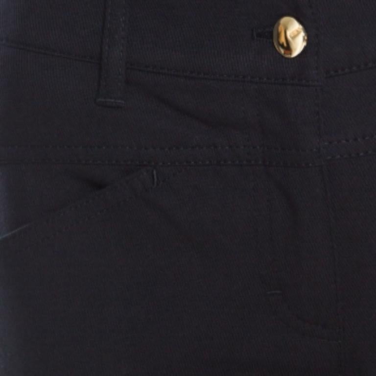 Donna Escada Jeans a gamba dritta Teresa in denim elasticizzato nero S in vendita