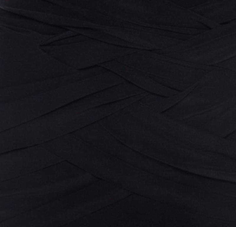 Escada Gonna nera in jersey elasticizzato con dettaglio drappeggio in vita M. I. in vendita 1