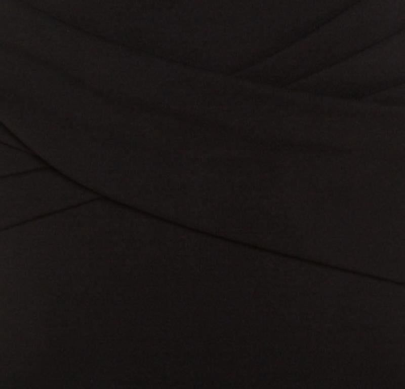 Donna Escada Gonna a matita Runia nera in maglia elasticizzata con pieghe sul davanti XL in vendita