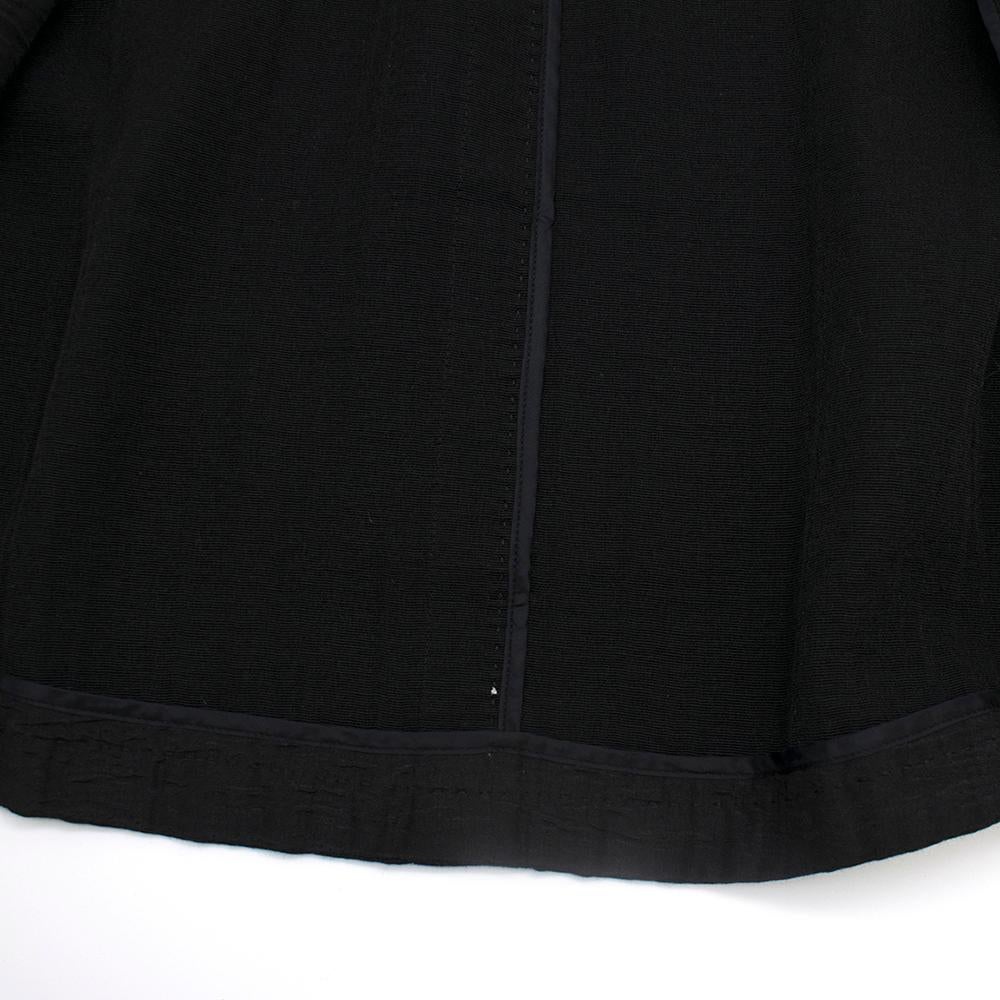 Escada Black Textured Jacket & Skirt Size US 6 For Sale 2