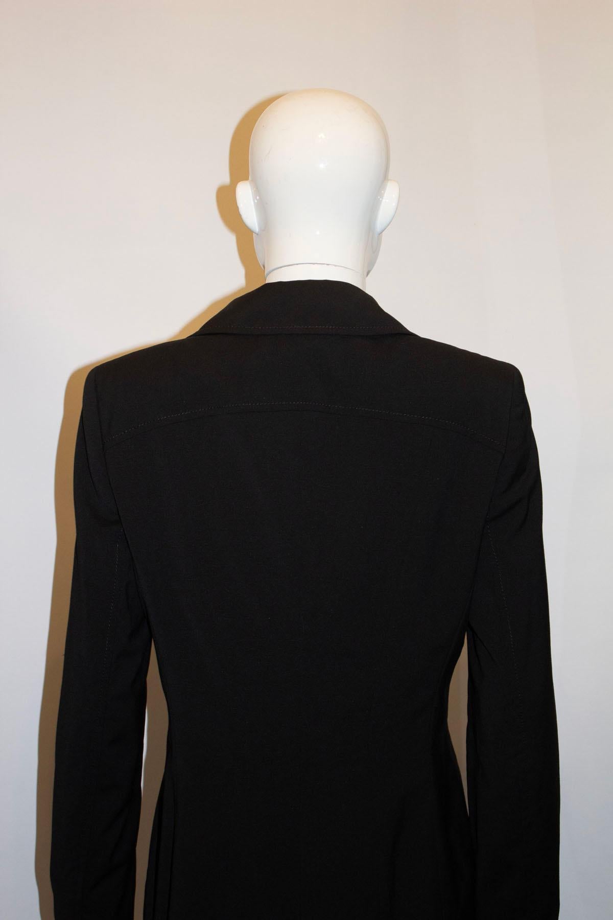 Escada Black Wool Evening Jacket with Frill Detail For Sale 1