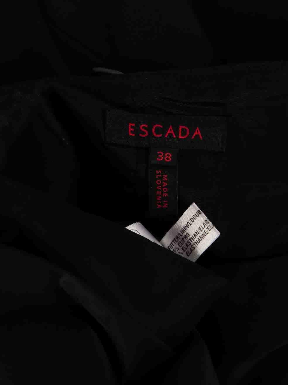 Women's Escada Black Wool Straight Skirt Size M For Sale