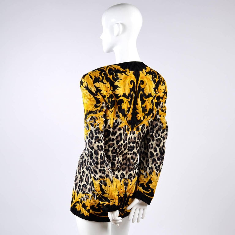 Escada Silk Blazer In Black And Gold Baroque Lion Animal Print By Margaretha Ley For Sale At 1stdibs Qihua printed lion throw blanket super soft and cozy fleece feeling blanket perfect for couch sofa bed animal blanket 150cmx200cm (6). escada silk blazer in black gold baroque lion animal print by margaretha ley