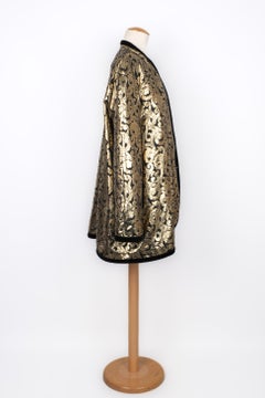 Escada Blended Silk and Golden Lurex Coat
