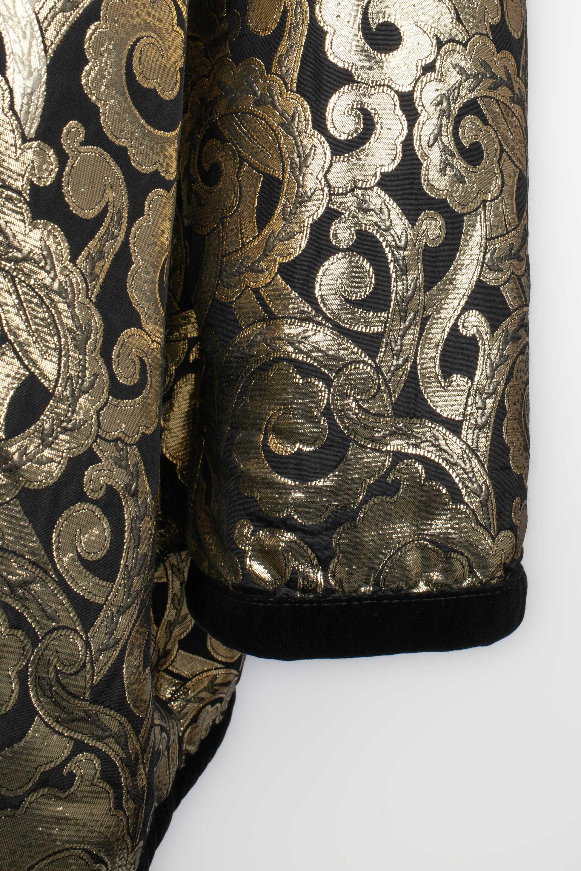 Escada Blended Silk and Golden Lurex Coat For Sale 3