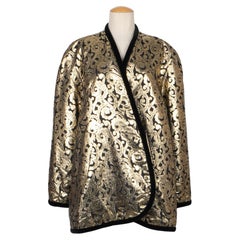 Escada Mantel aus Seide und goldenem Lurex aus Mischung