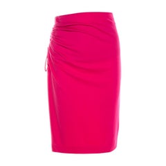 Escada Blossom Pink Jersey Ruched Side Detail Skirt L