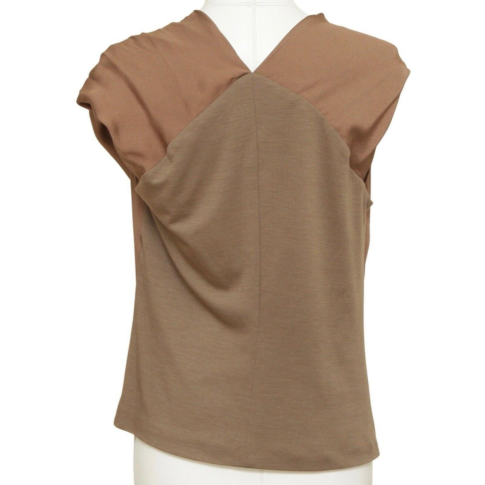 ESCADA Blouse Top Shirt Knit Cowl Neck Cap Sleeve Silk Blend Sz 38 NWT $525 1