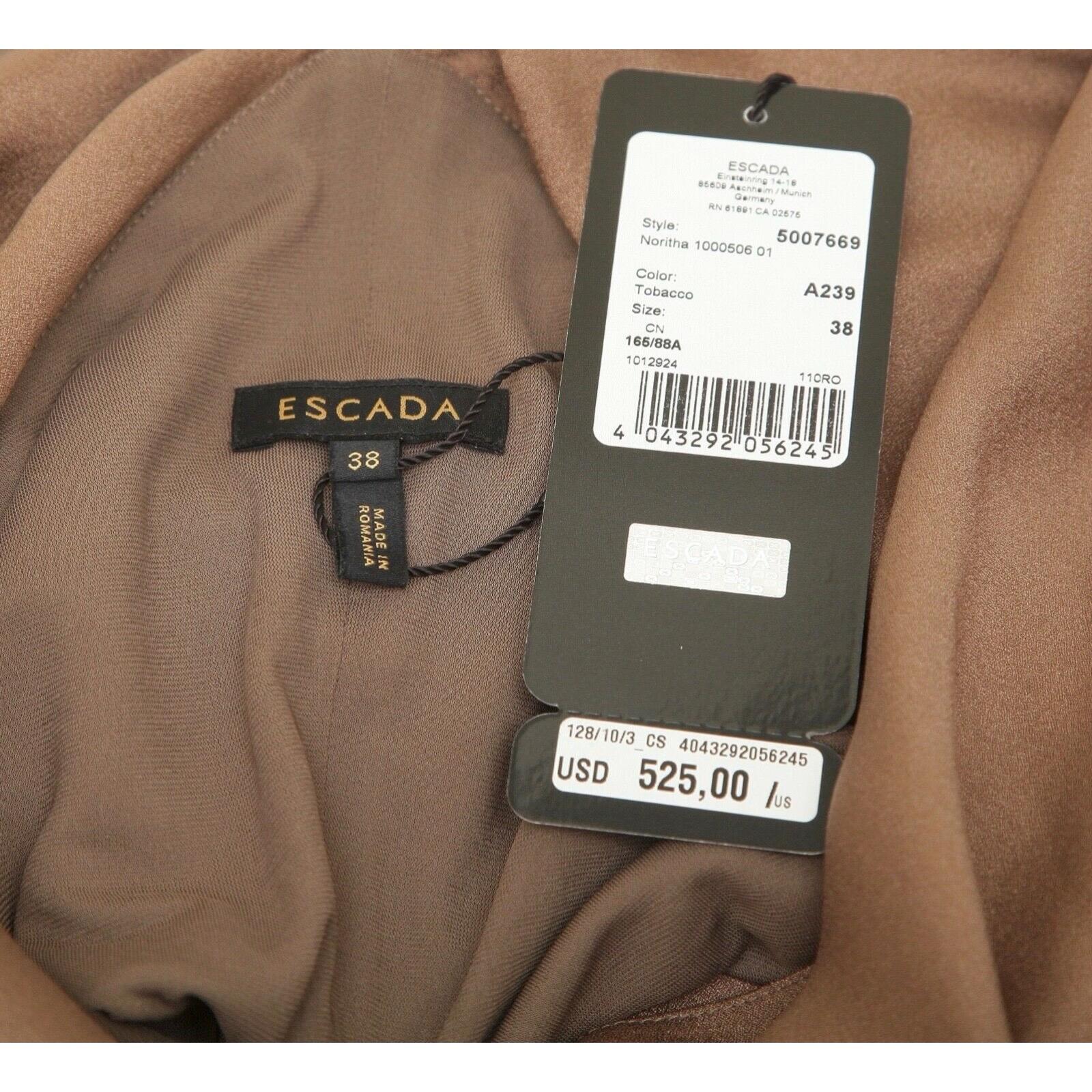 ESCADA Blouse Top Shirt Knit Cowl Neck Cap Sleeve Silk Blend Sz 38 NWT $525 2