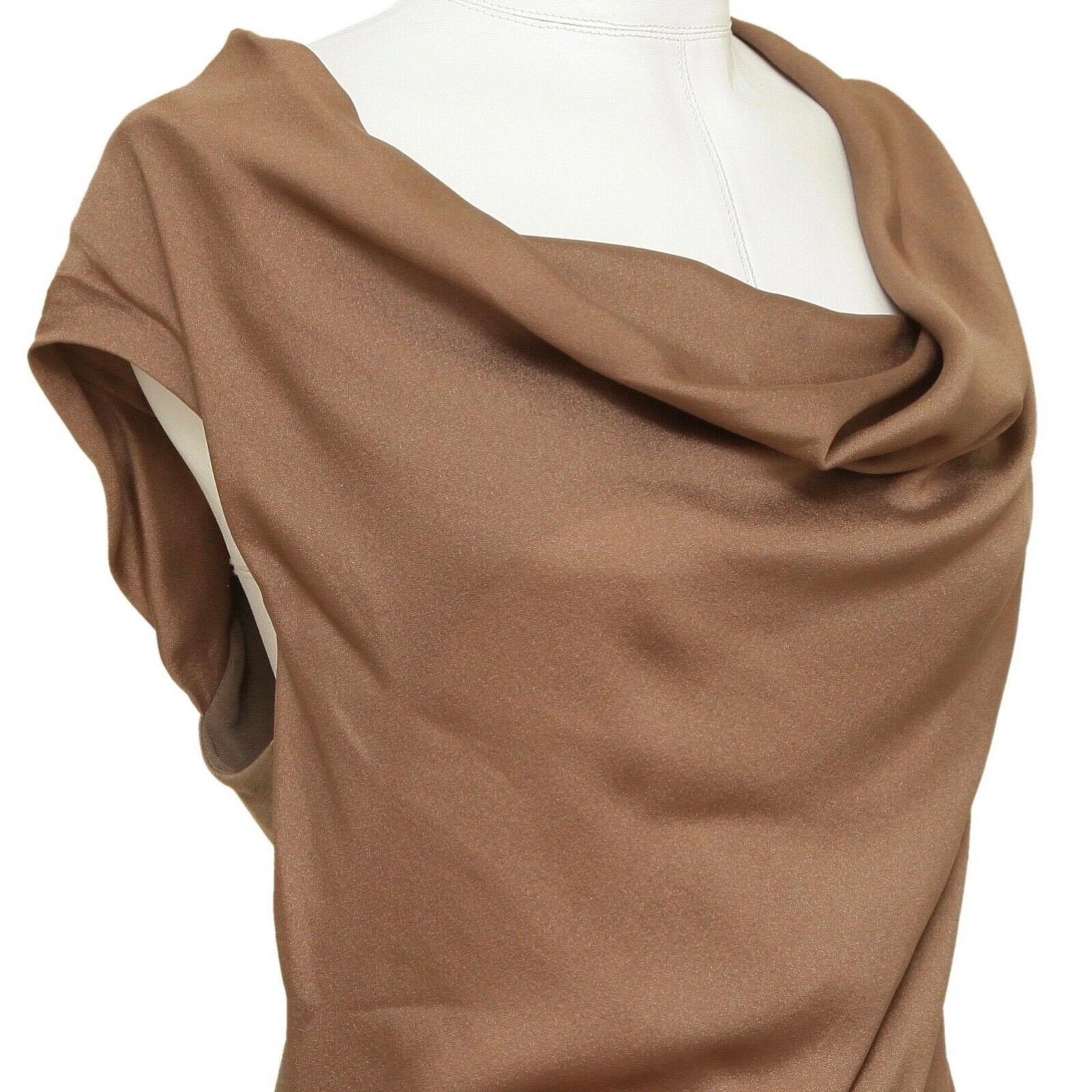 ESCADA Blouse Top Shirt Knit Cowl Neck Cap Sleeve Silk Blend Sz 38 NWT $525 3