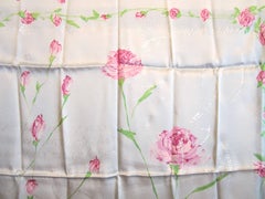 Escada Blue Pink Green Floral Scarf Made in Italy, Never Worn  1990s