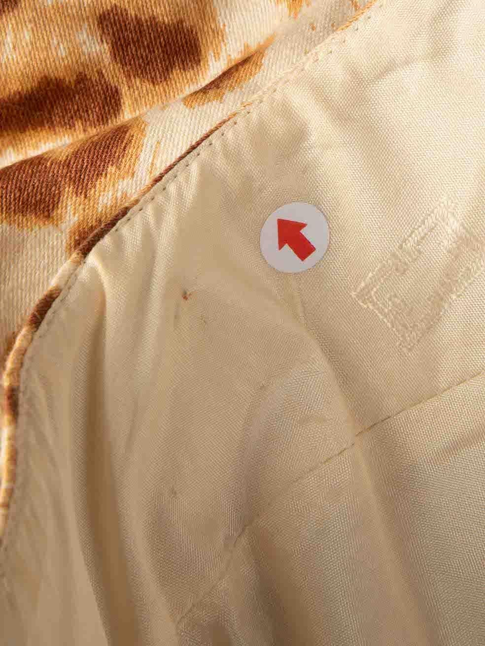 Escada Brown Knee Length Leopard Print Dress Size M For Sale 2