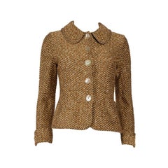 Escada Cardigan à boutons en tissu Brown Taille XS