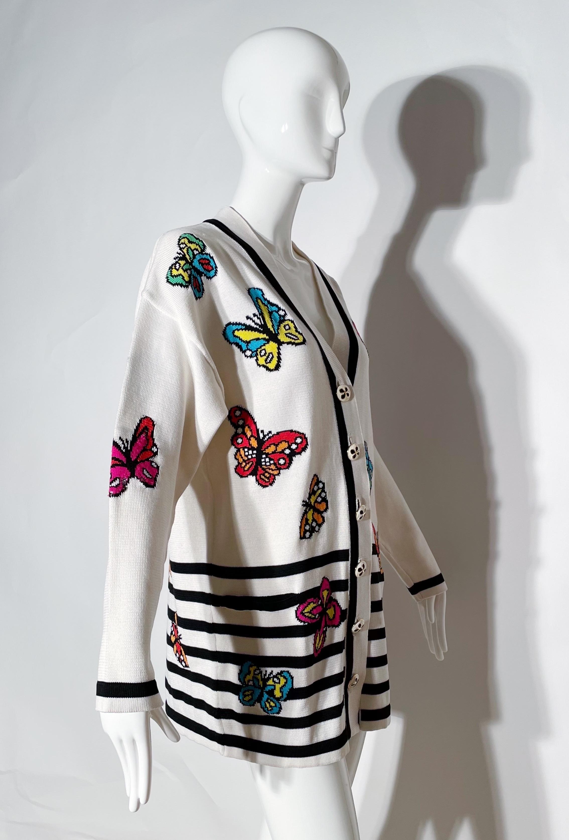 Women's Escada Butterfly Cardigan For Sale