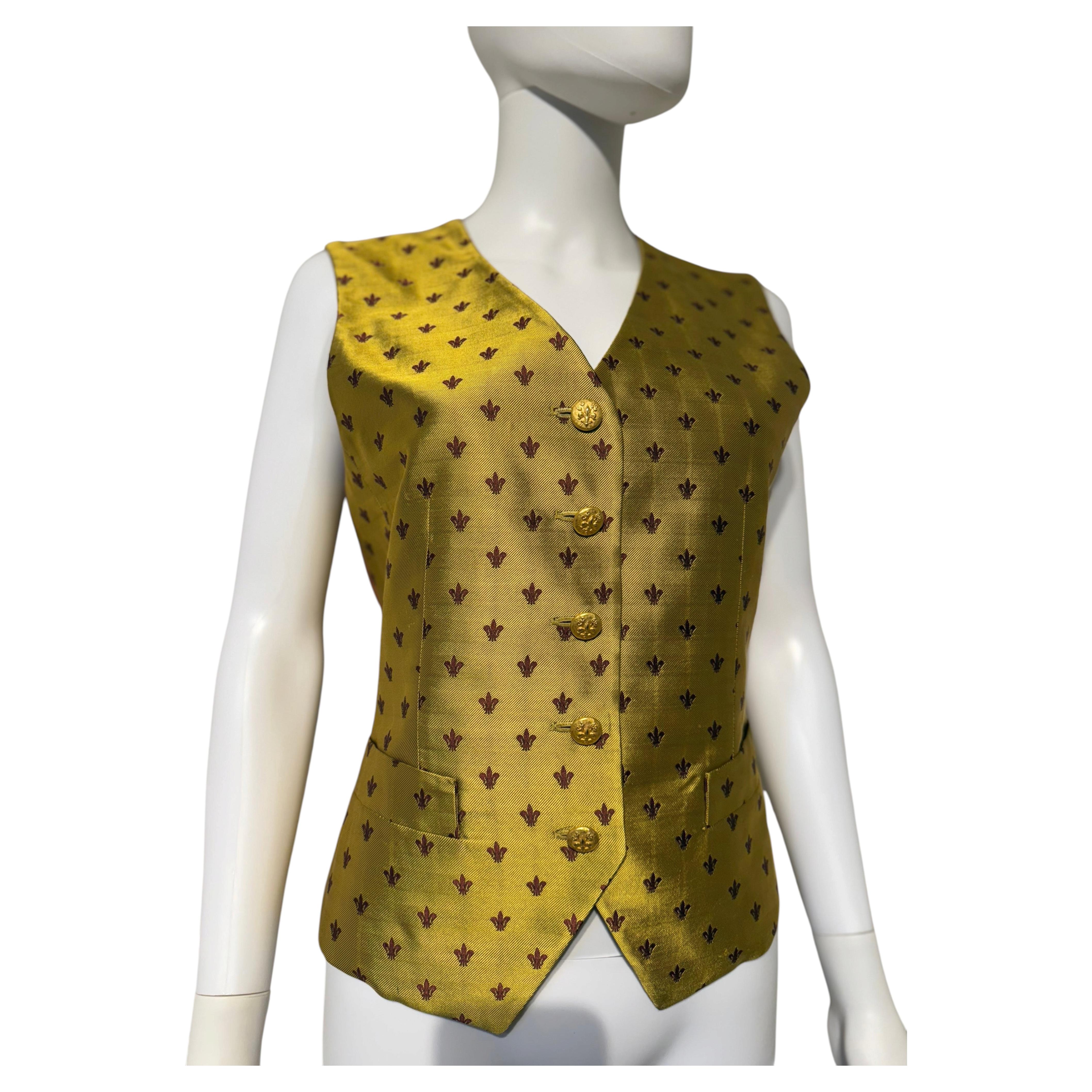 Escada by Margaretha Ley Silk Vest Featured in a Vintage Advertising Campaign